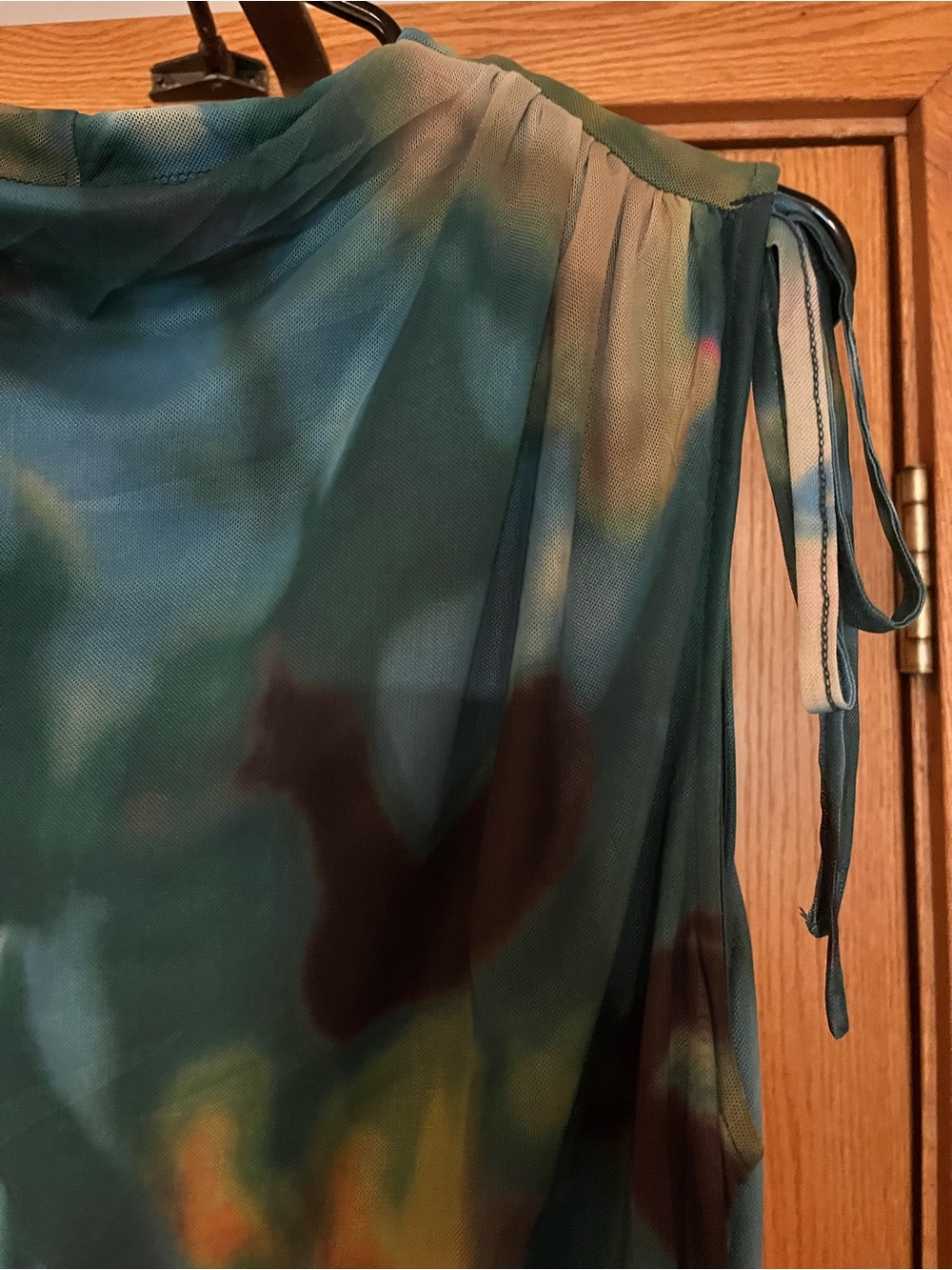 Floral Green Maxi Bodycon Formal Dress - Picture 4 of 5